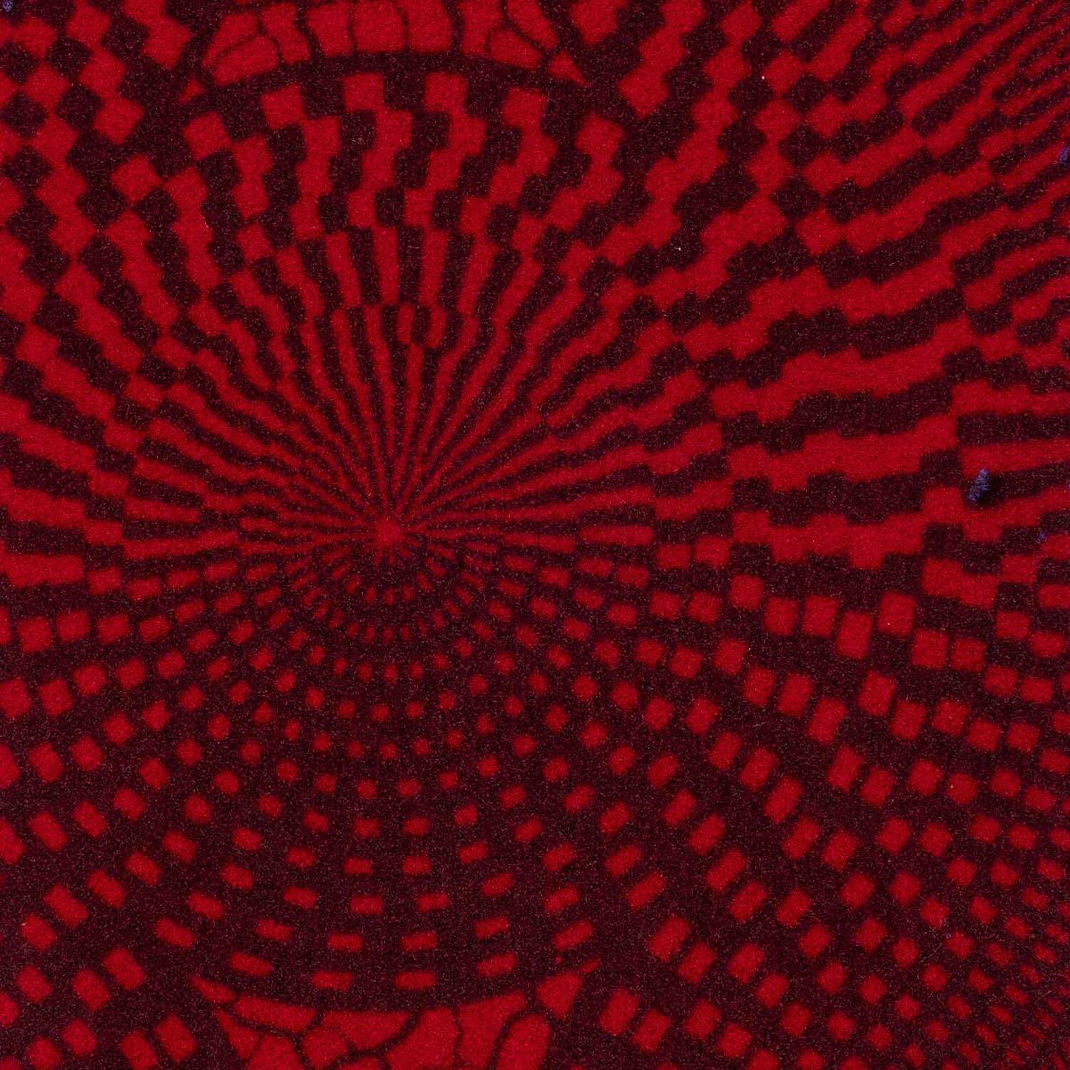 VELVET FABRIC TRIBAL RED