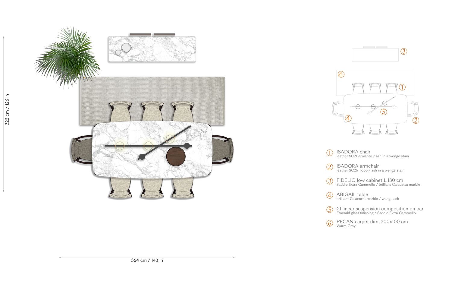 02 layout abigail rectangular table