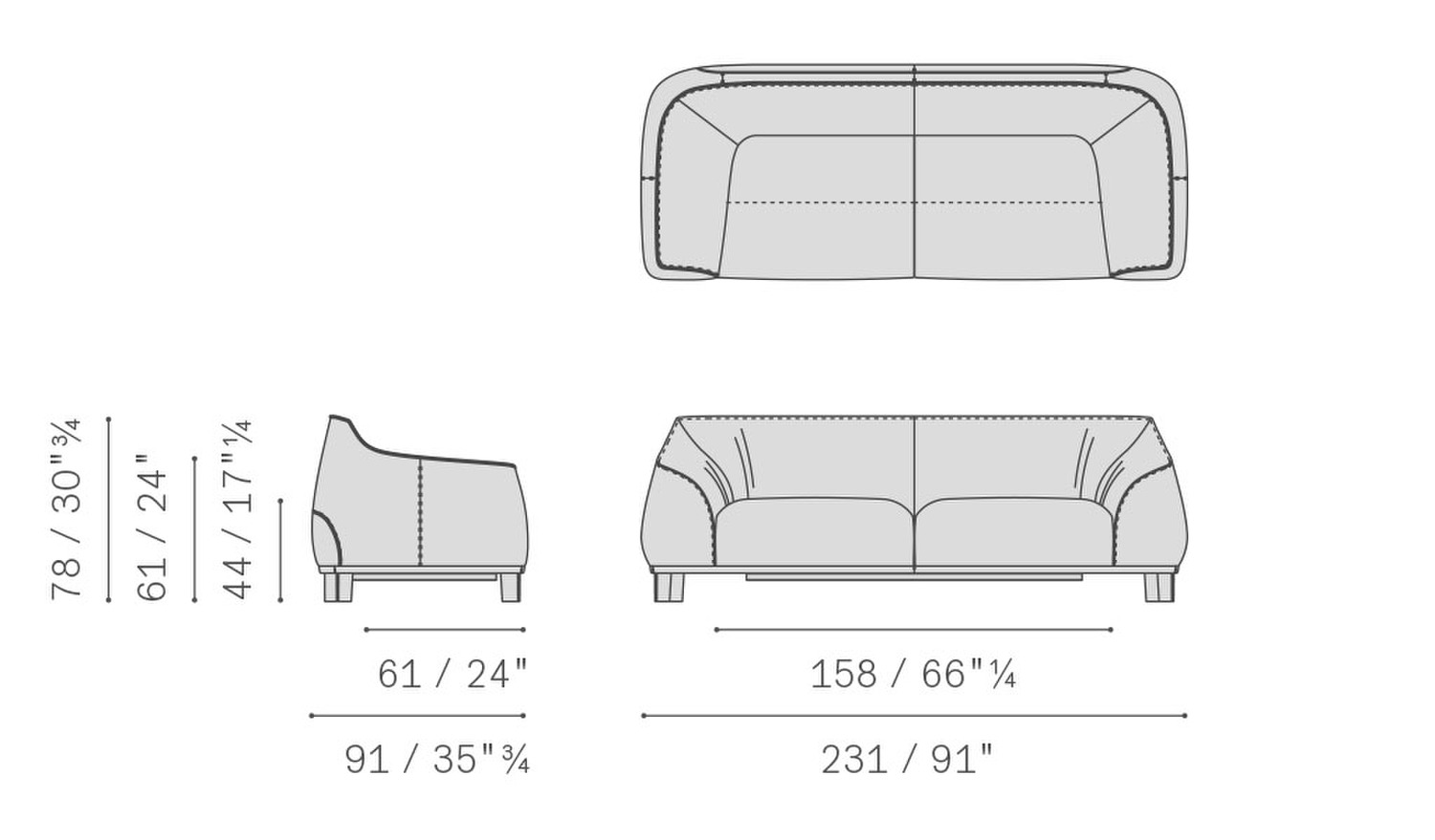 01 archibald sofa system 5PF0073700001 2 seater sofa
