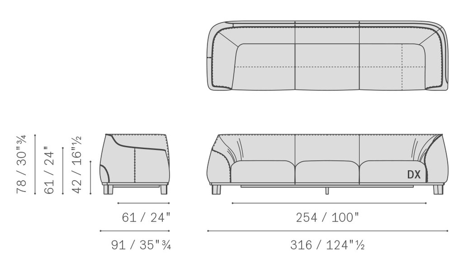 15 archibald sofa system 5PF0073700009 corner 3 seater sofa with arm
