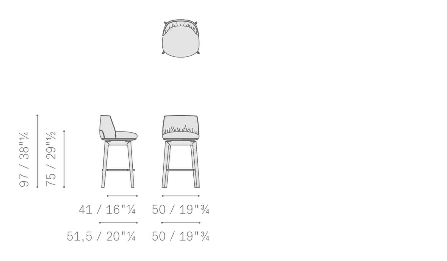 02 archibald stool wood H76 5PF0050606522