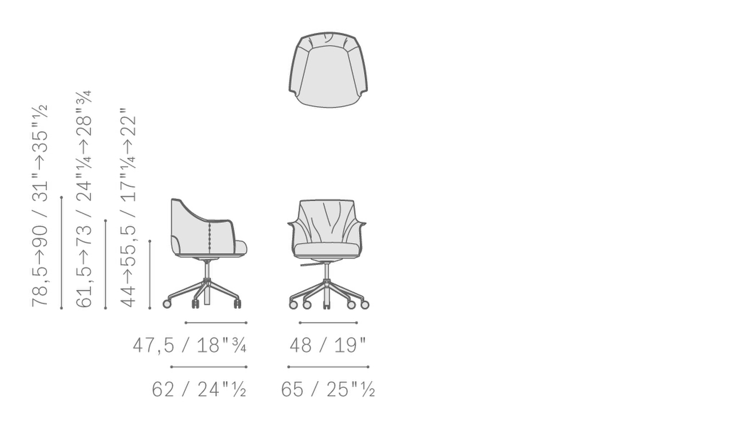 Stampa 01 archibald task office chair 5696021 managerial pelle
