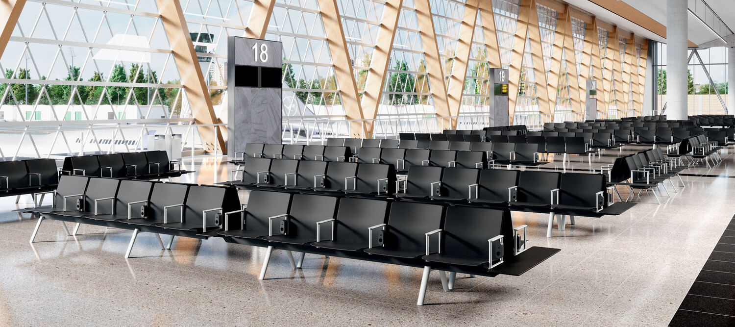 Bay Gate | 座椅系统 Poltrona Frau的Bay Gate座椅系統,Pelle Frau®包覆,義大利模組設計。