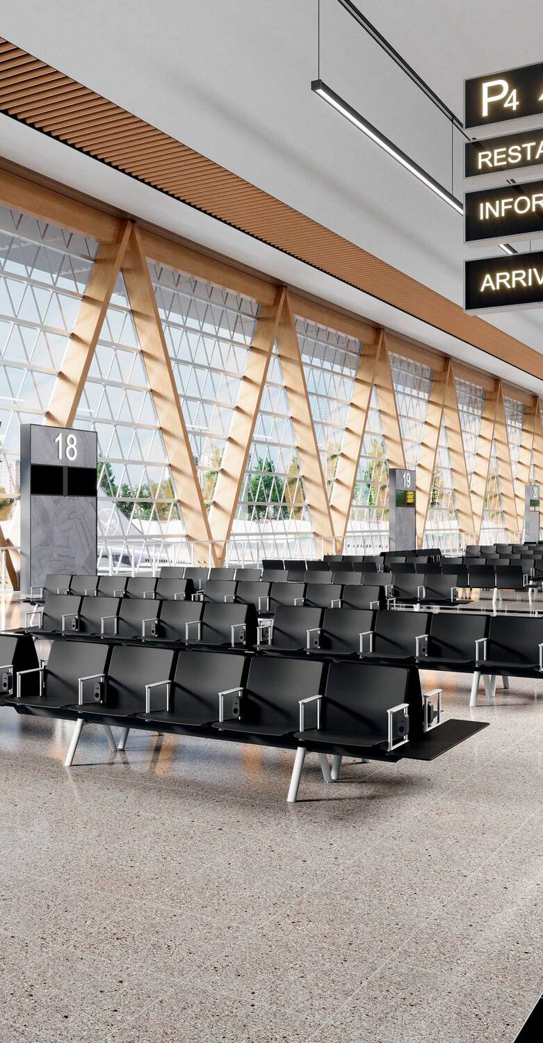 Bay Gate | 座椅系统 Poltrona Frau的Bay Gate座椅系統,Pelle Frau®包覆,義大利模組設計。