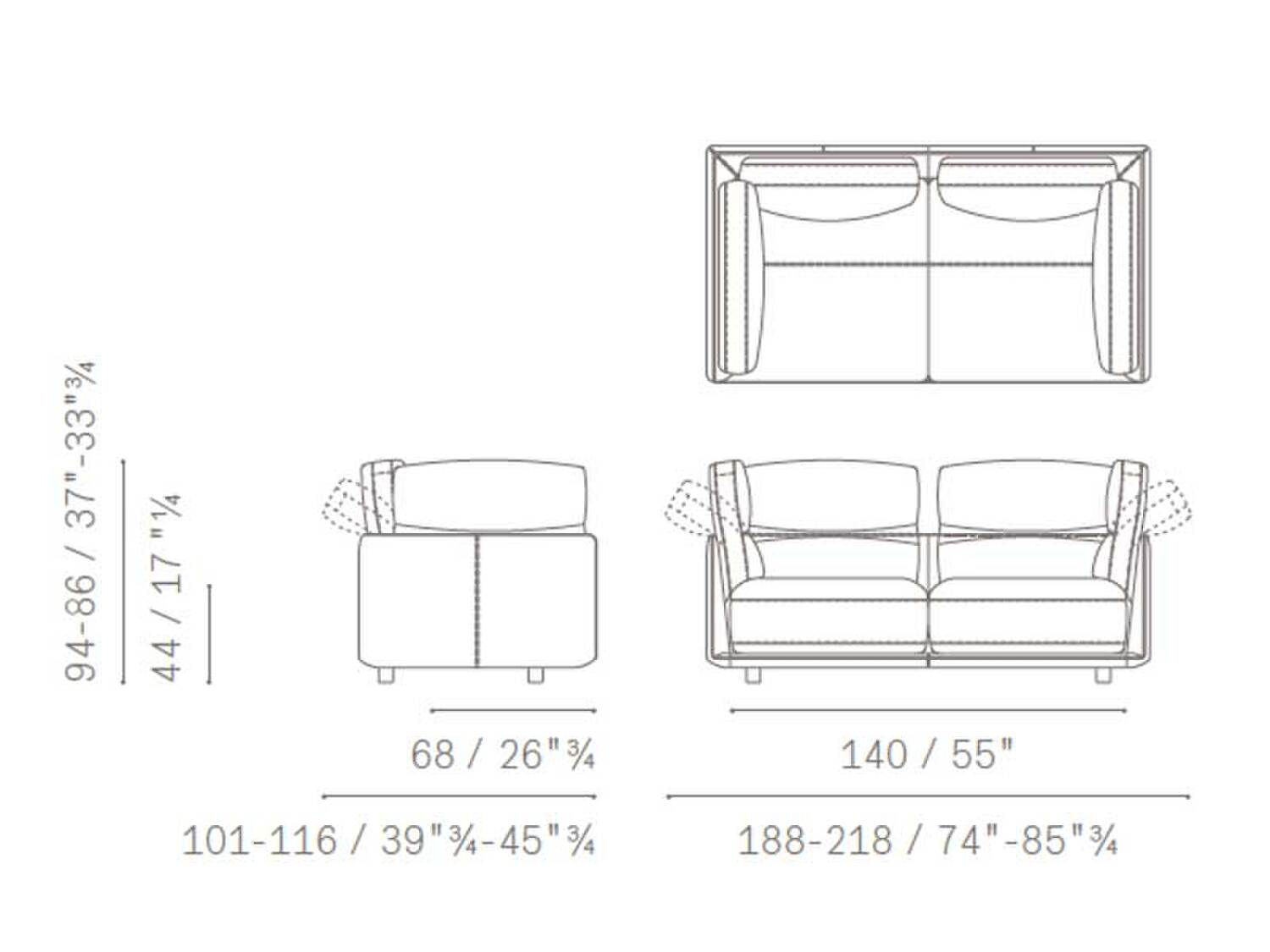 01 blisscape deep sofa 5PF0072900017 2P BraccAlto
