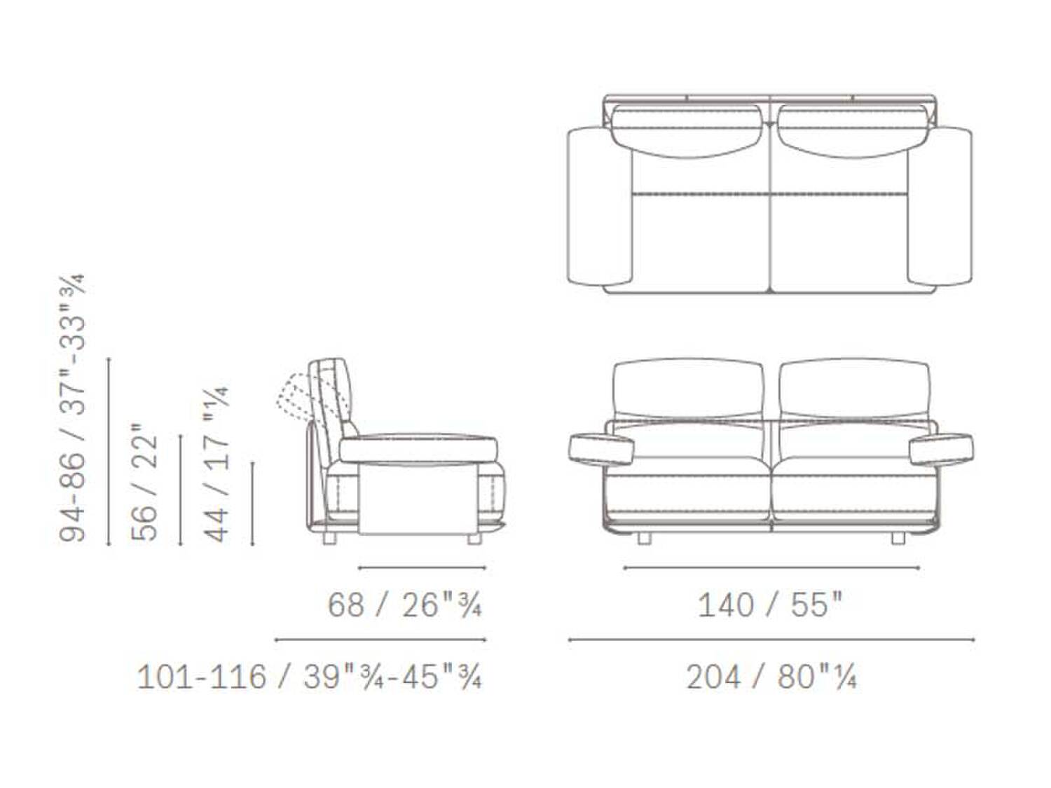 02 blisscape deep sofa 5PF0072900017 2P BraccBasso