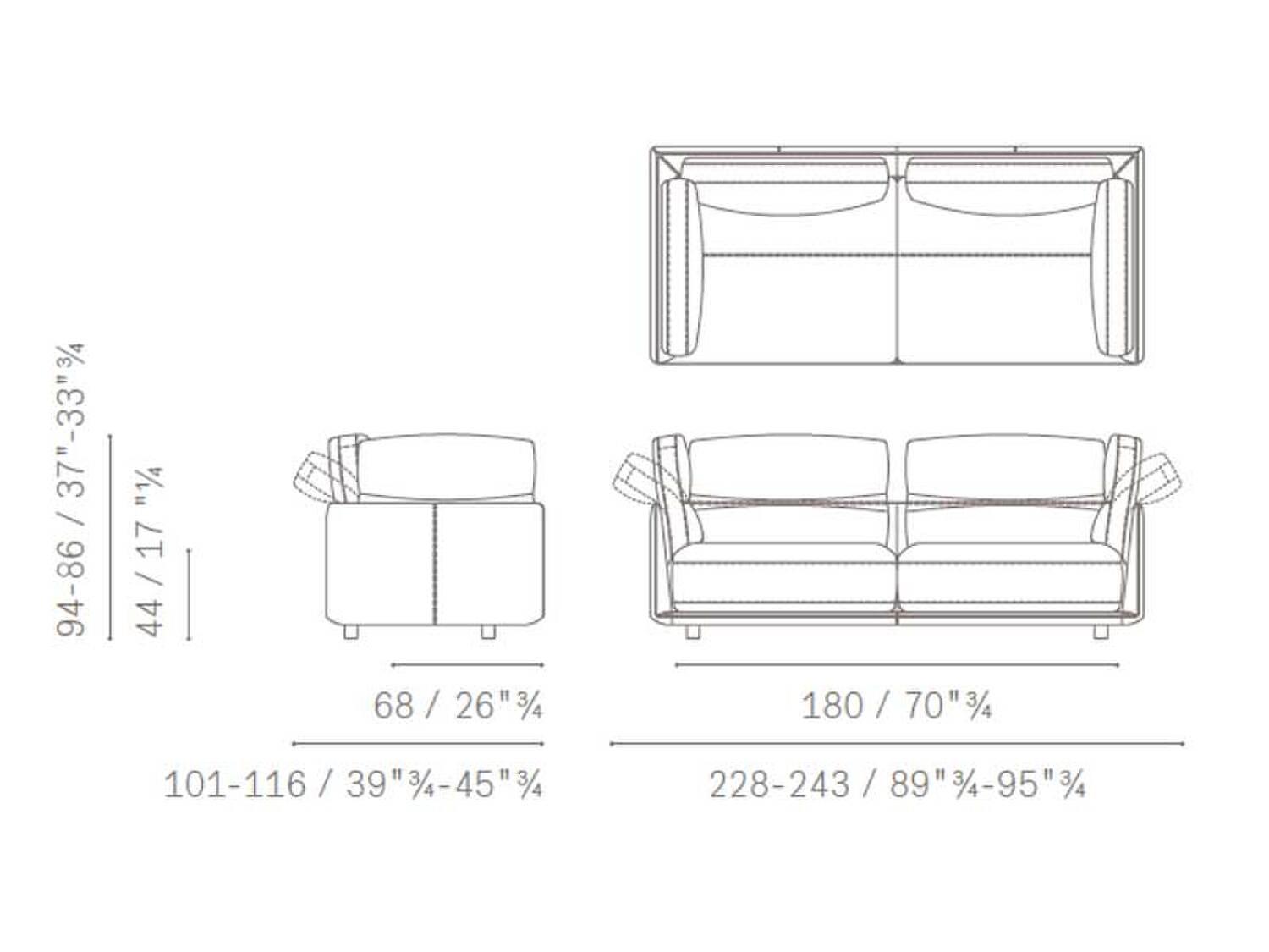 03 blisscape deep sofa 5PF0072900020 2PL BraccAlto