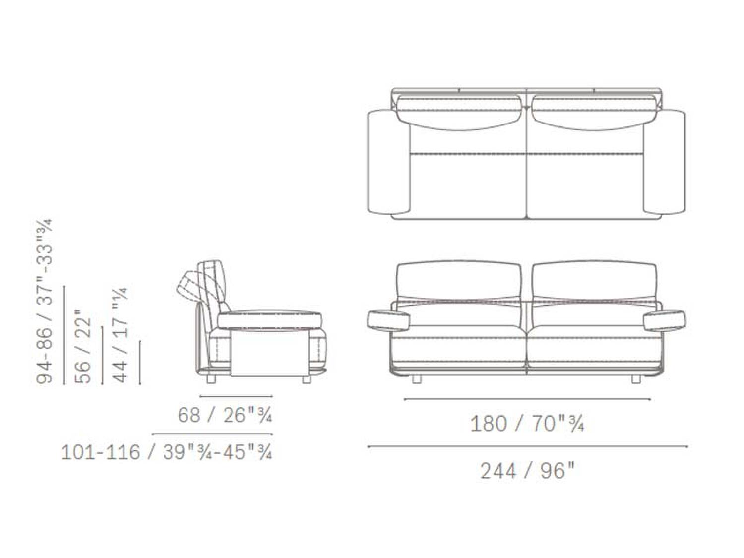 04 blisscape deep sofa 5PF0072900020 2PL BraccBasso