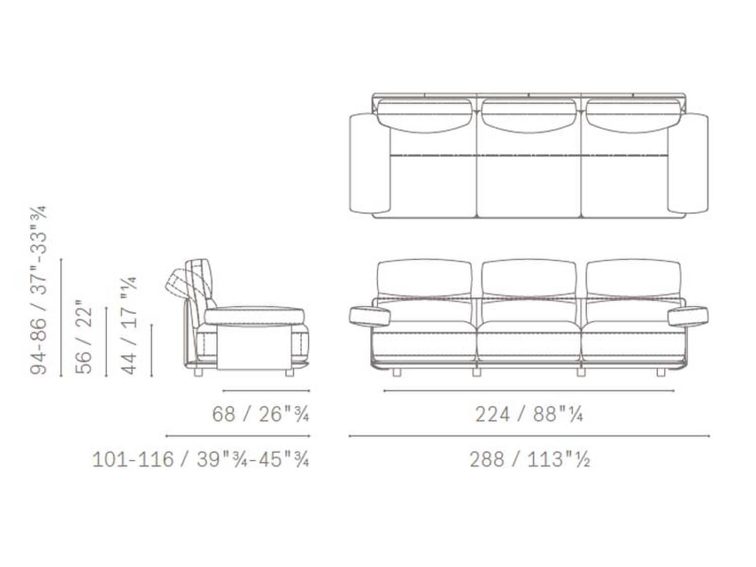 06 blisscape deep sofa 5PF0072900023 3P BraccBasso