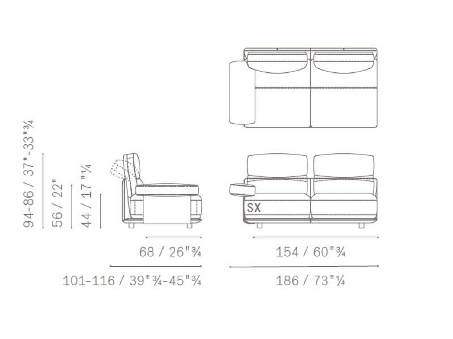 11 blisscape deep sofa 5PF0072900018 2PTerminale BraccBasso
