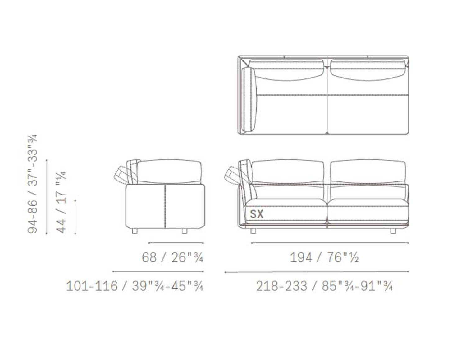 13 blisscape deep sofa 5PF0072900021 2PLargeTerminale BraccAlto