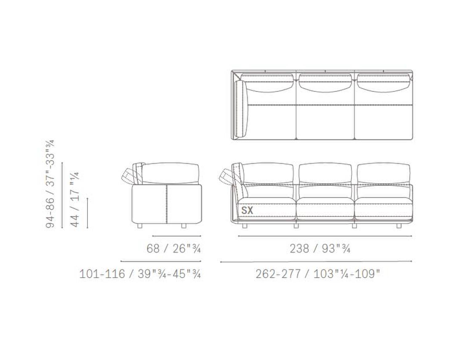 16 blisscape deep sofa 5PF0072900024 3PTerminale BraccAlto