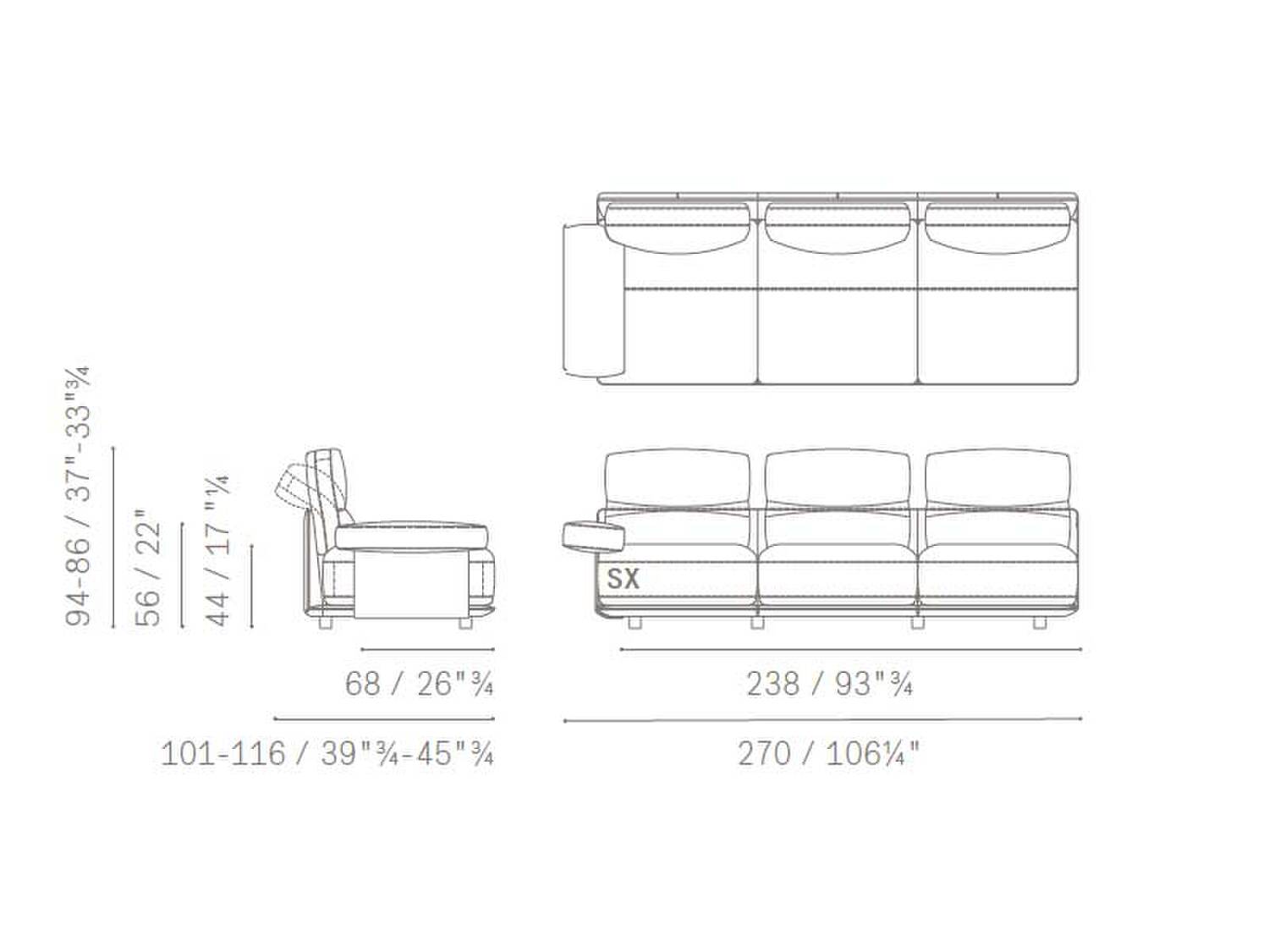17 blisscape deep sofa 5PF0072900024 3PTerminale BraccBasso