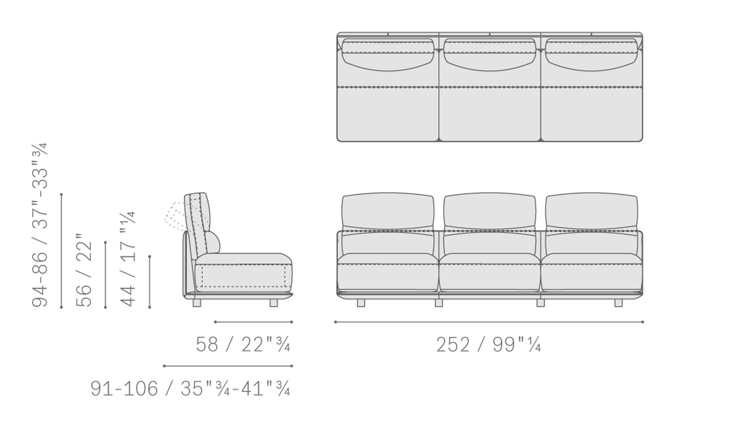 08 blisscape sofa 5PF0072900008 3p comp S braccioli