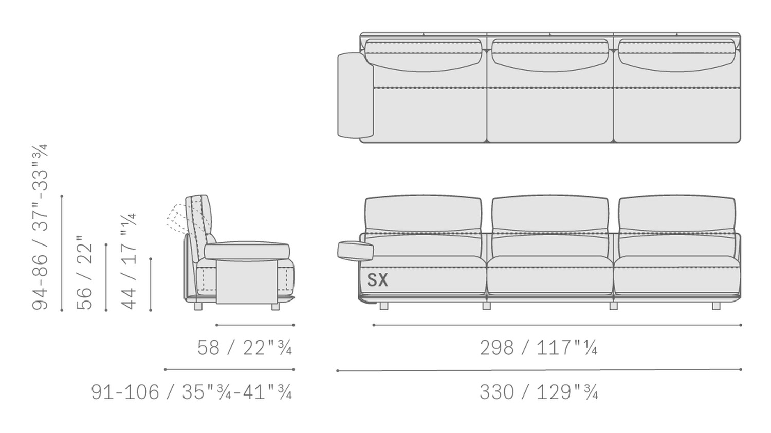08 blisscape sofa 5PF0072900014 3pLTerminale BraccBasso