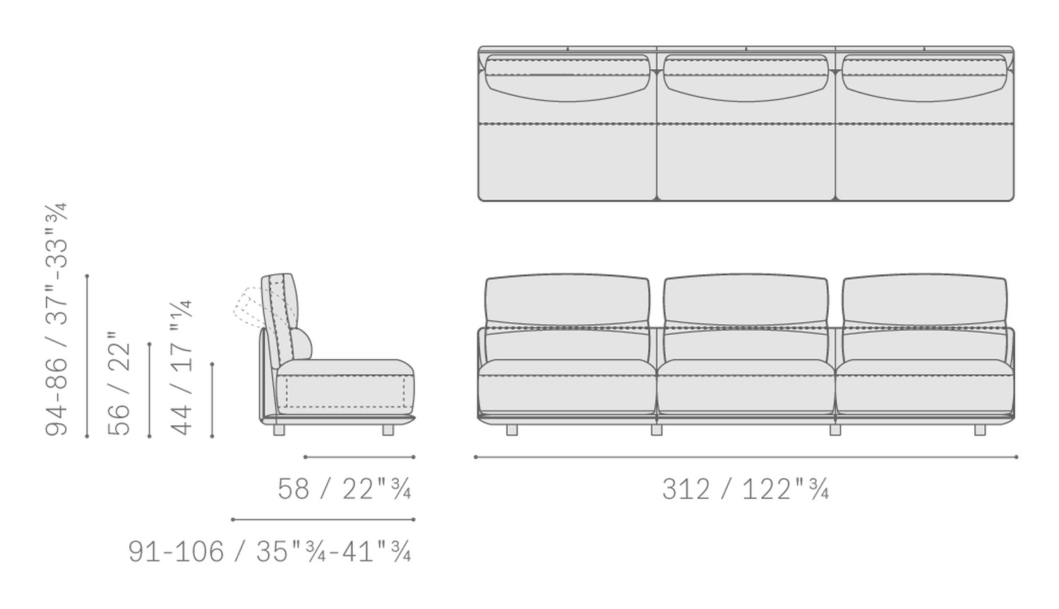 08 blisscape sofa 5PF0072900014 3pL comp S braccioli
