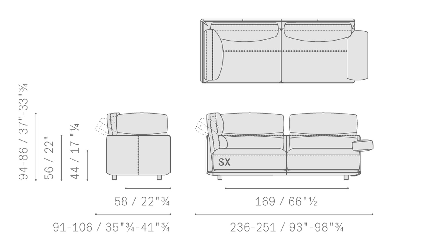 15 blisscape sofa 5PF0072900005 2pL comp ang
