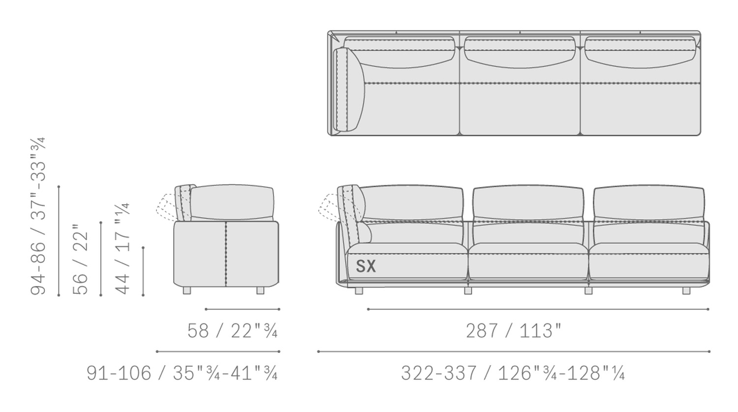 16 blisscape sofa 5PF0072900015 3pL ang Sbracciolo