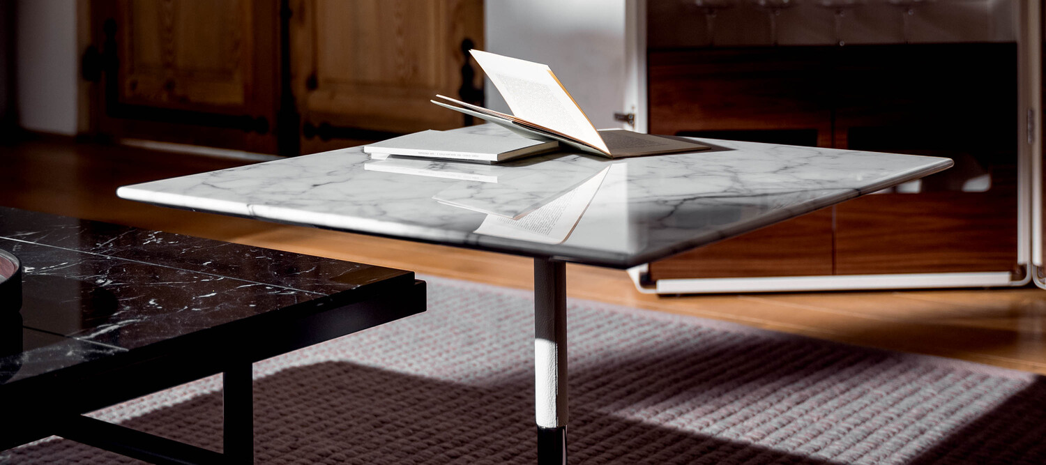 Bob | Square small table Bob Square side table by Poltrona Frau, in solid wood, contemporary design Made in Italy.