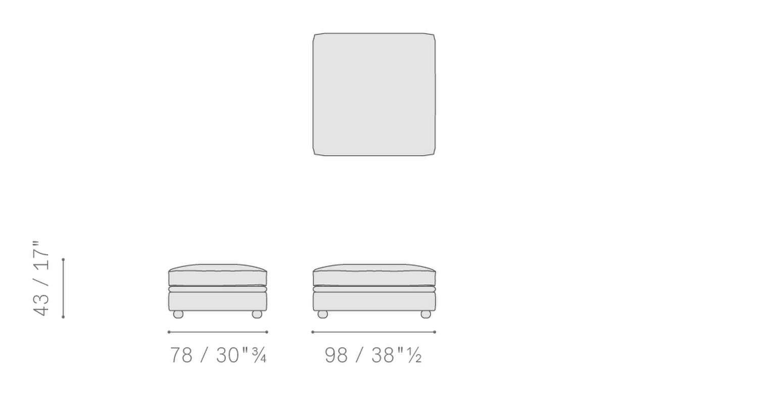 Stampa 18 chester line ottoman 5617511