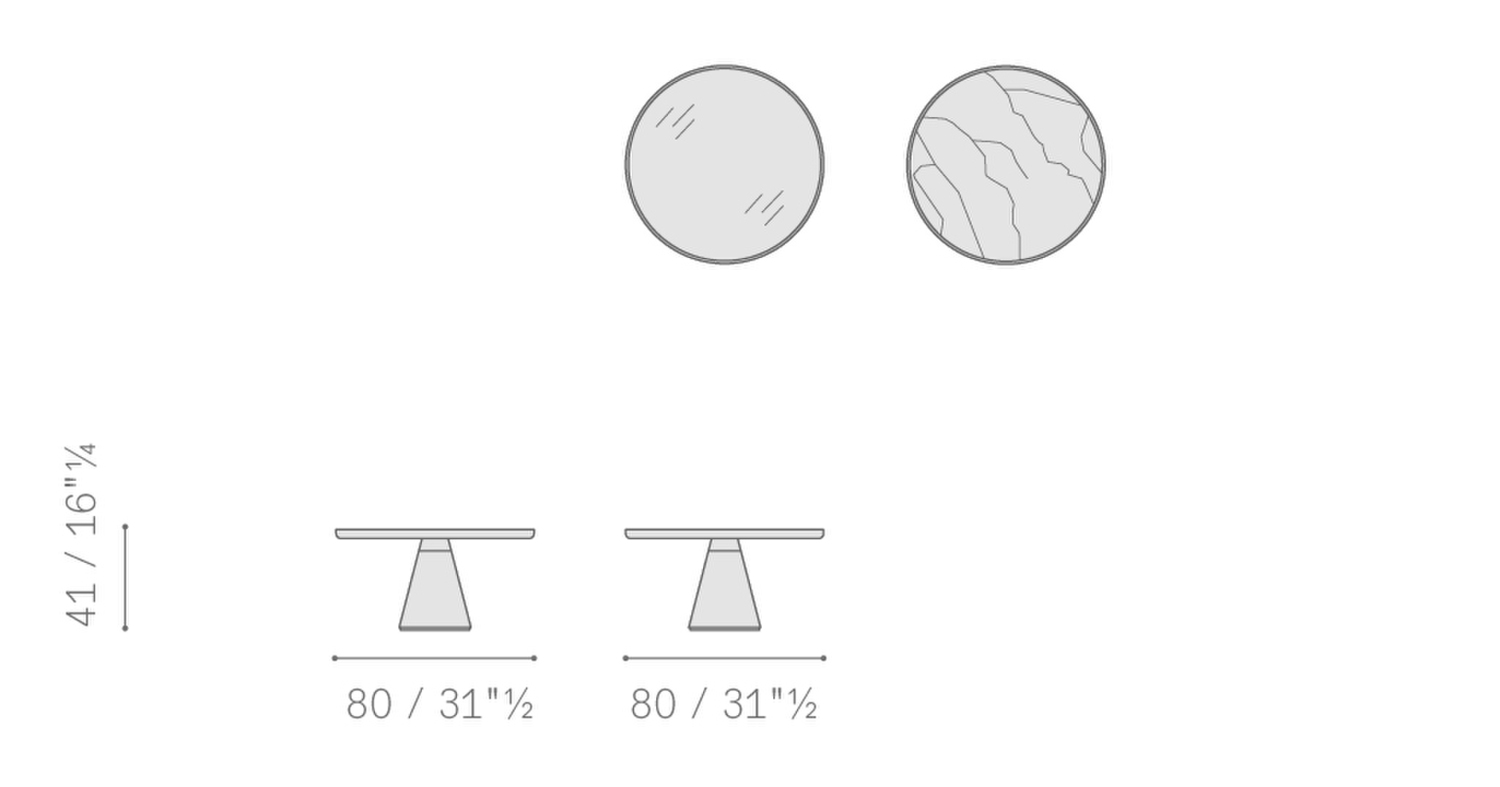 01 duo pedestal table d80h41 56770