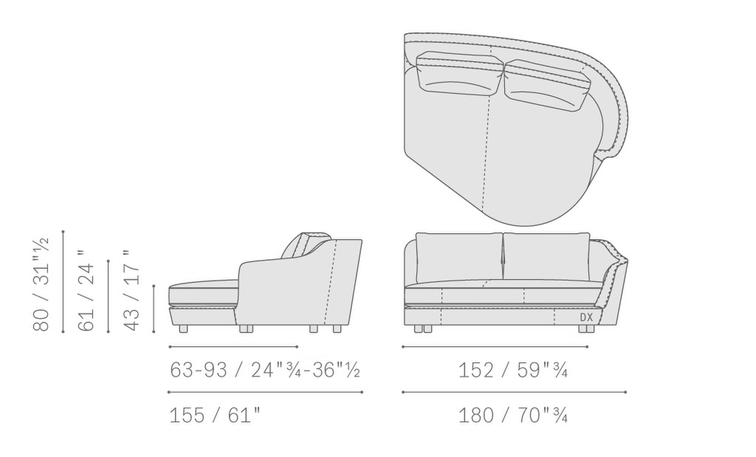 02 duo sofa chaise longue curved large 5682157 dx