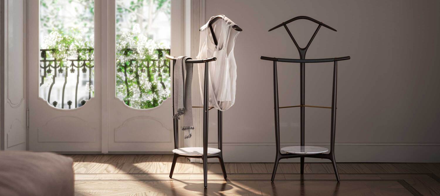 DUO | 衣架 Poltrona Frau的DUO衣帽架,實木打造,細節精緻,展現義式優雅設計。