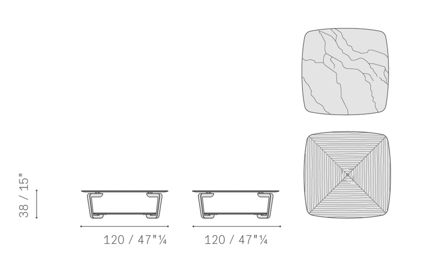 01 fiorile dual shelf small table 120x120 h38 5570615