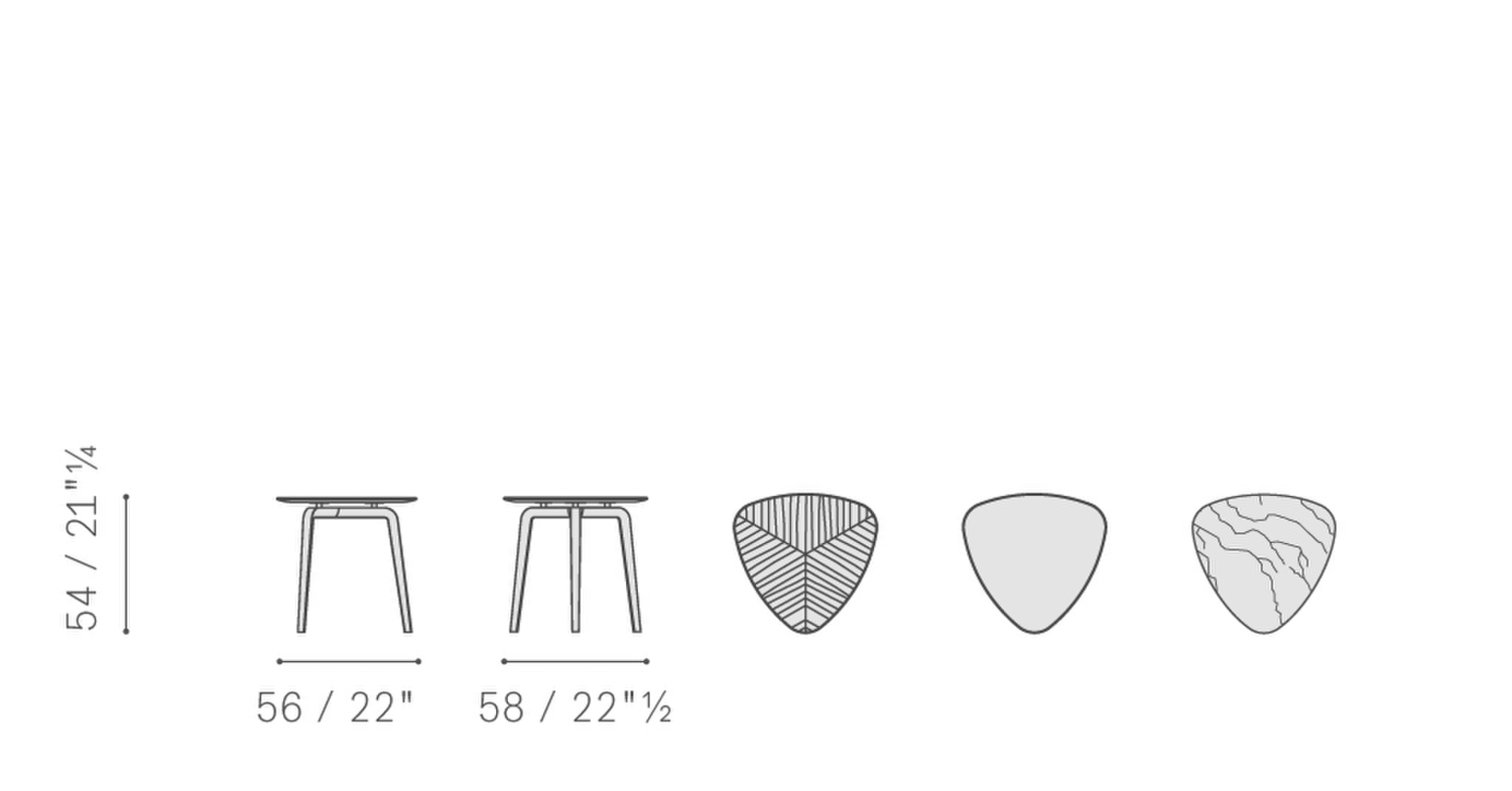 01 fiorile triangular small table 58x56 h54 5570606