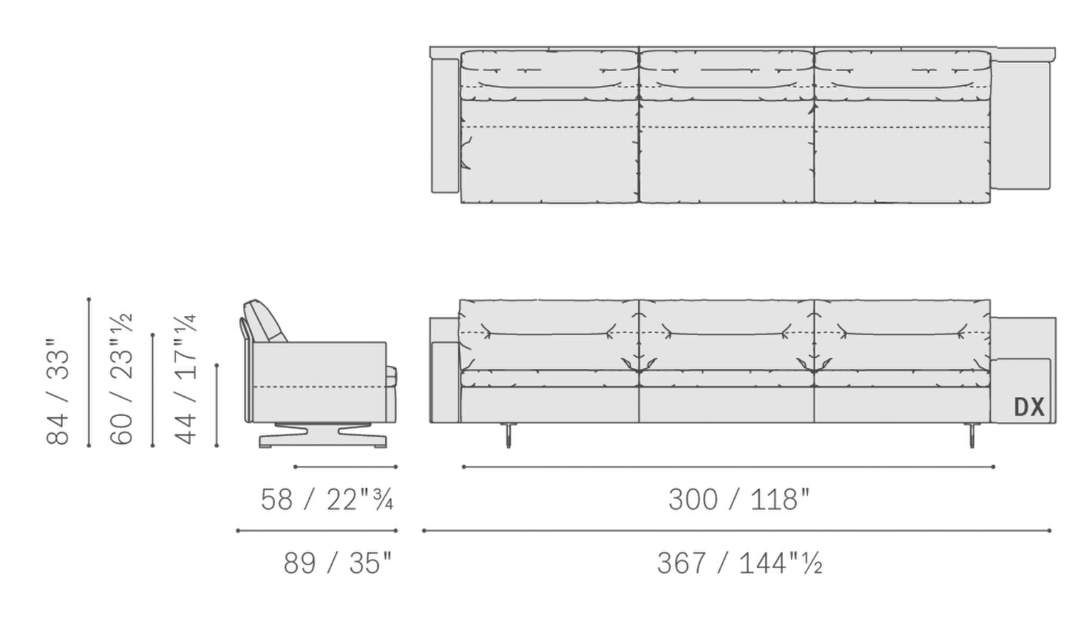 24 grantorino asymmetrical large 3 seater sofa high medium arm 5572386 24 grantorino asymmetrical large 3 seater sofa high medium arm 5572386