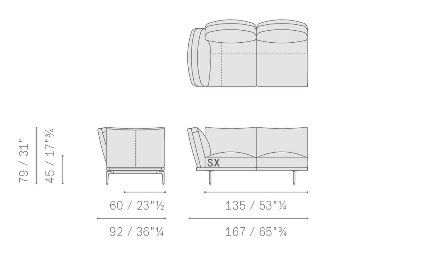 10 happy jack sectional corner 2 seater module 5678201