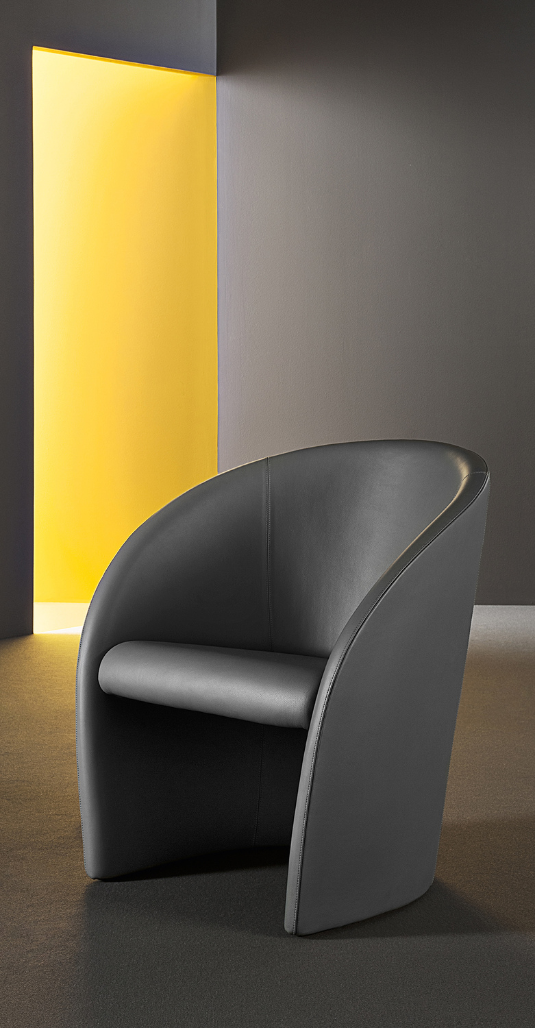 Intervista | Poltrona Poltrona Intervista Poltrona Frau in Pelle Frau®, struttura in acciaio e poliuretano, design italiano firmato Vignelli, comfort avvolgente