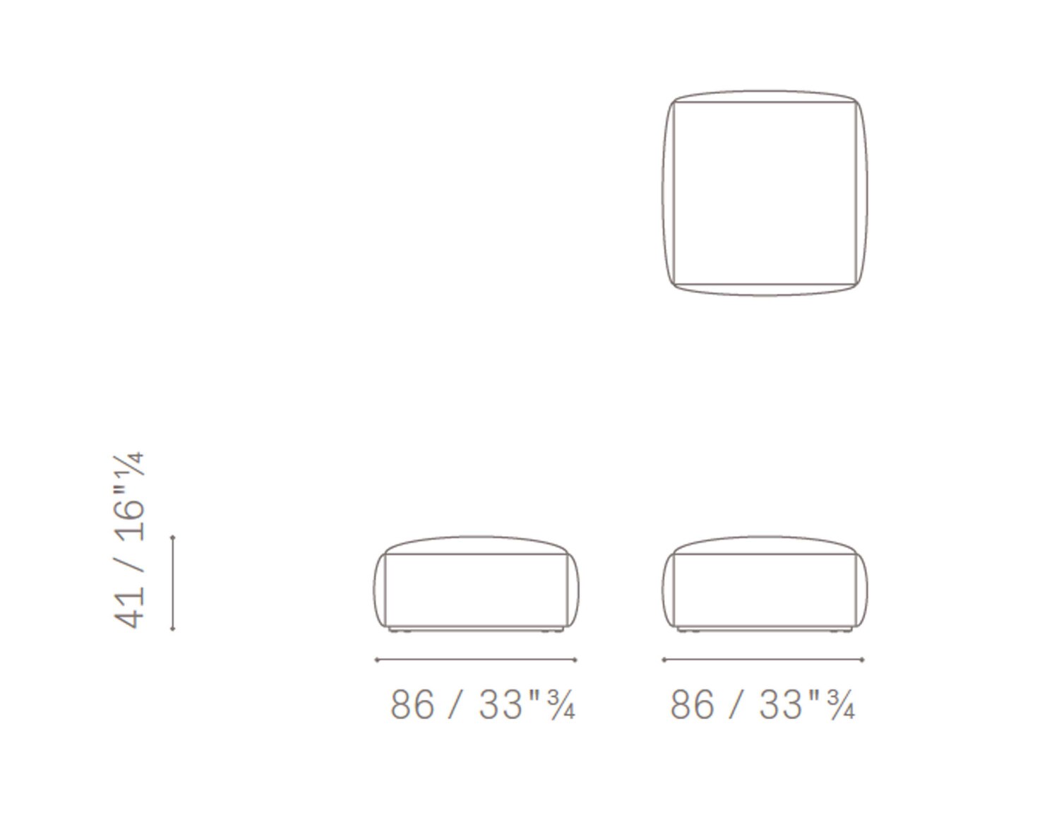 04 kubaya ottoman 5PF0074100002 swivel castors