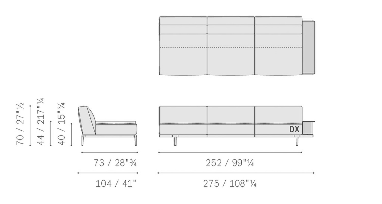 60 let it be 3 seater sofa with back unit armless 5614326 60 let it be 3 seater sofa with back unit armless 5614326