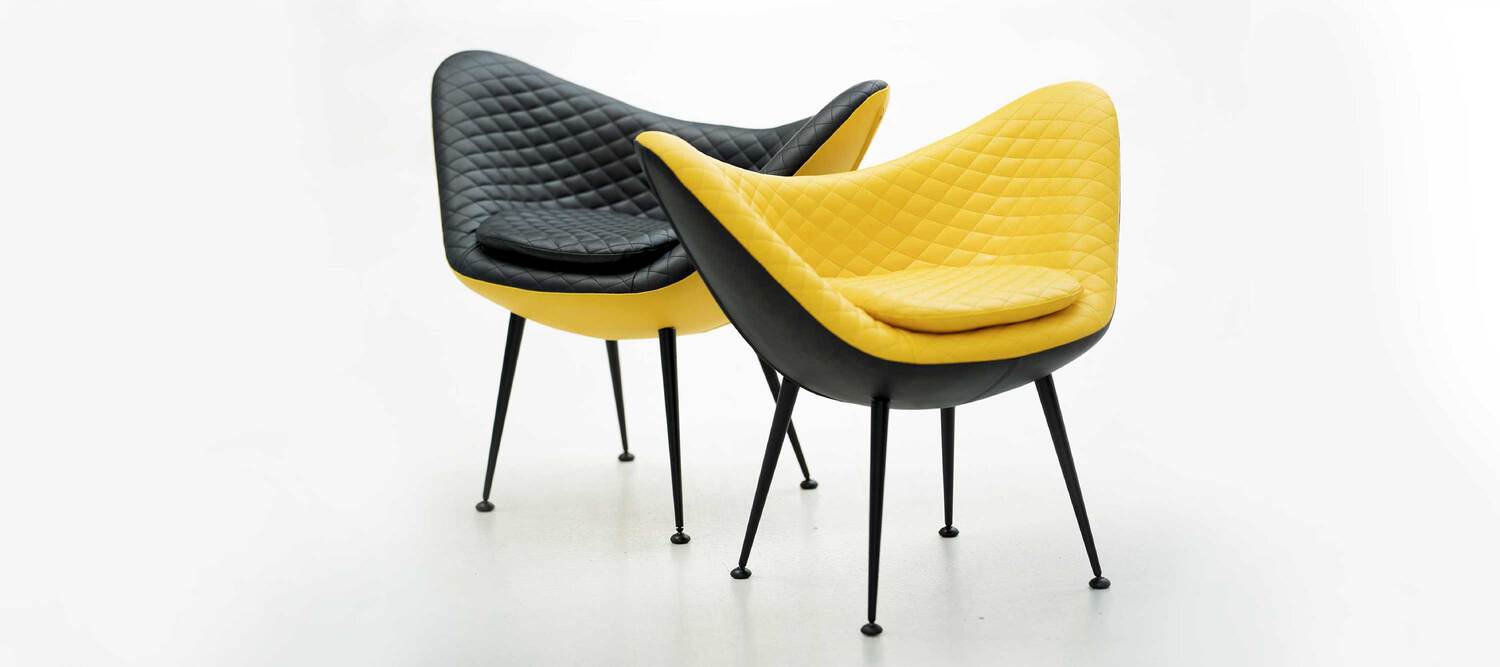 Margherita | 小扶手椅 Poltrona Frau 的 Margherita 扶手椅,以花瓣为灵感设计,搭配菱形缝线与纤细优雅的造型,完美契合高雅室内空间。