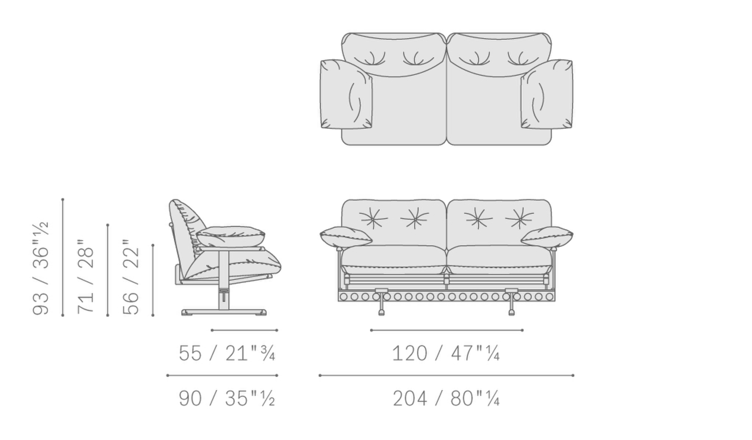 01 ouverture 2 seater sofa 5160211 01 ouverture 2 seater sofa 5160211
