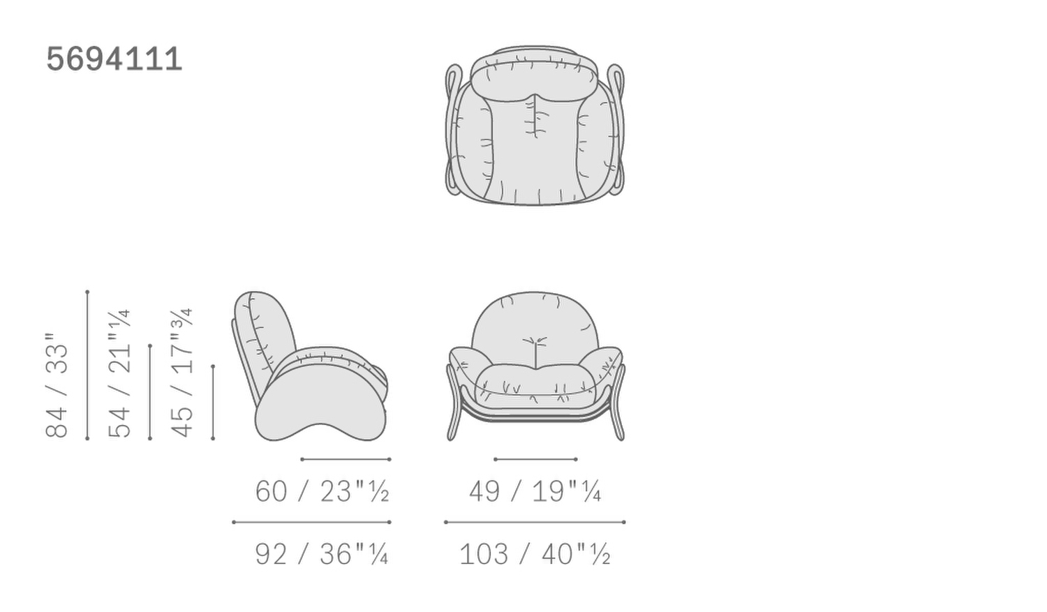 Stampa 01 squash armchair 5694111 poltrona