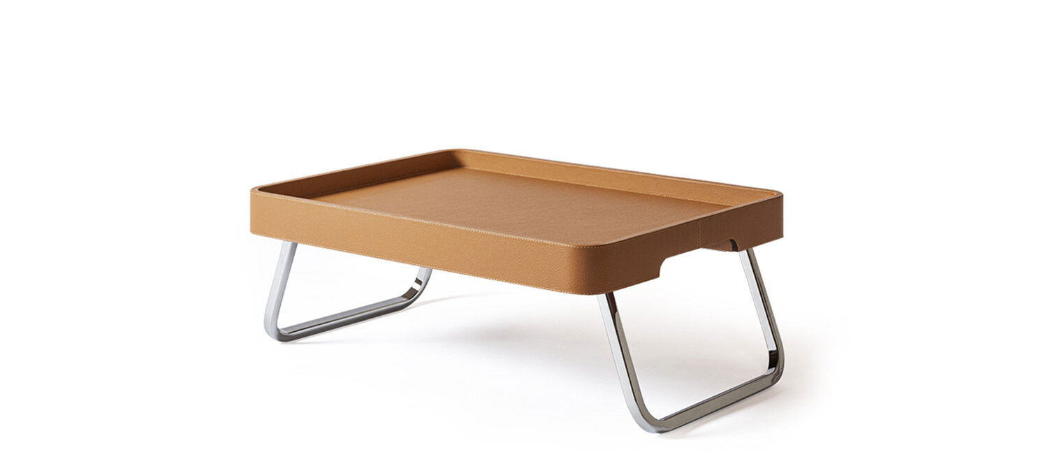 Tableware | 床托盘 Poltrona Frau Tableware 床上托盘,钢制结构配 Pelle Frau® 皮革包覆,意大利奢华工艺与设计