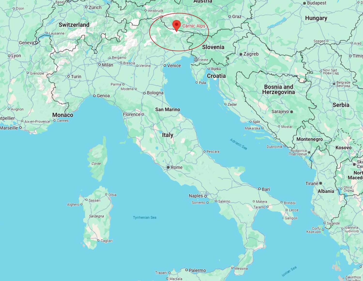 alpi carniche maps alpi carniche maps