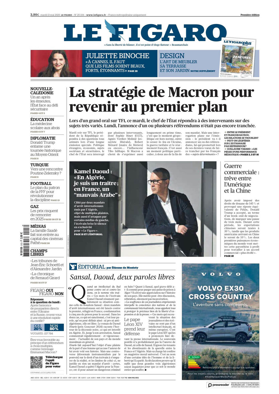 2025 MAY LE FIGARO FRANCE COVER
